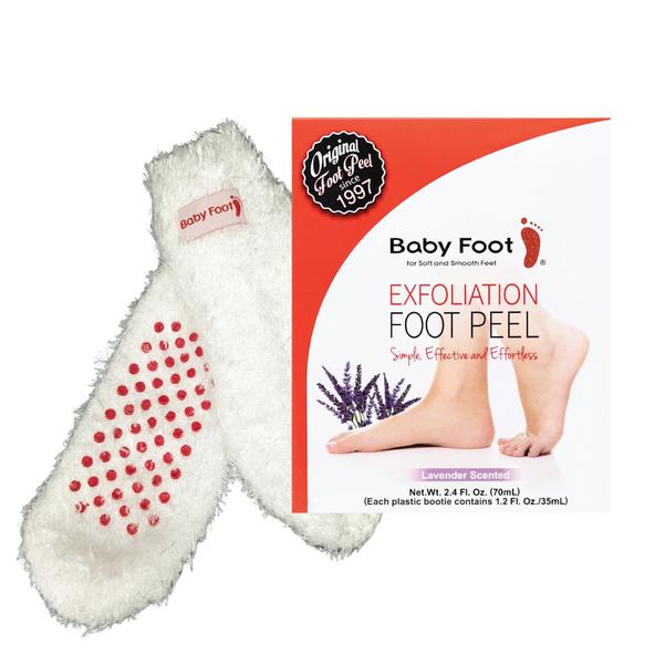 Original Exfoliation Foot Peel and White Plush Socks