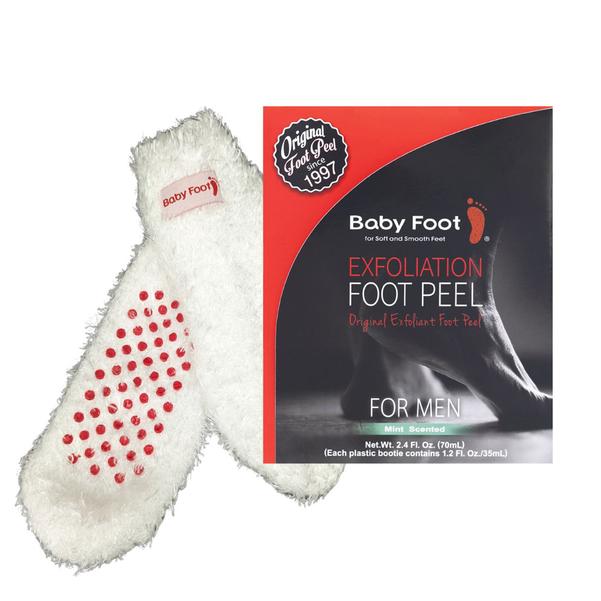 Baby Foot Exfoliation Foot Peel for Men and White Plush Socks